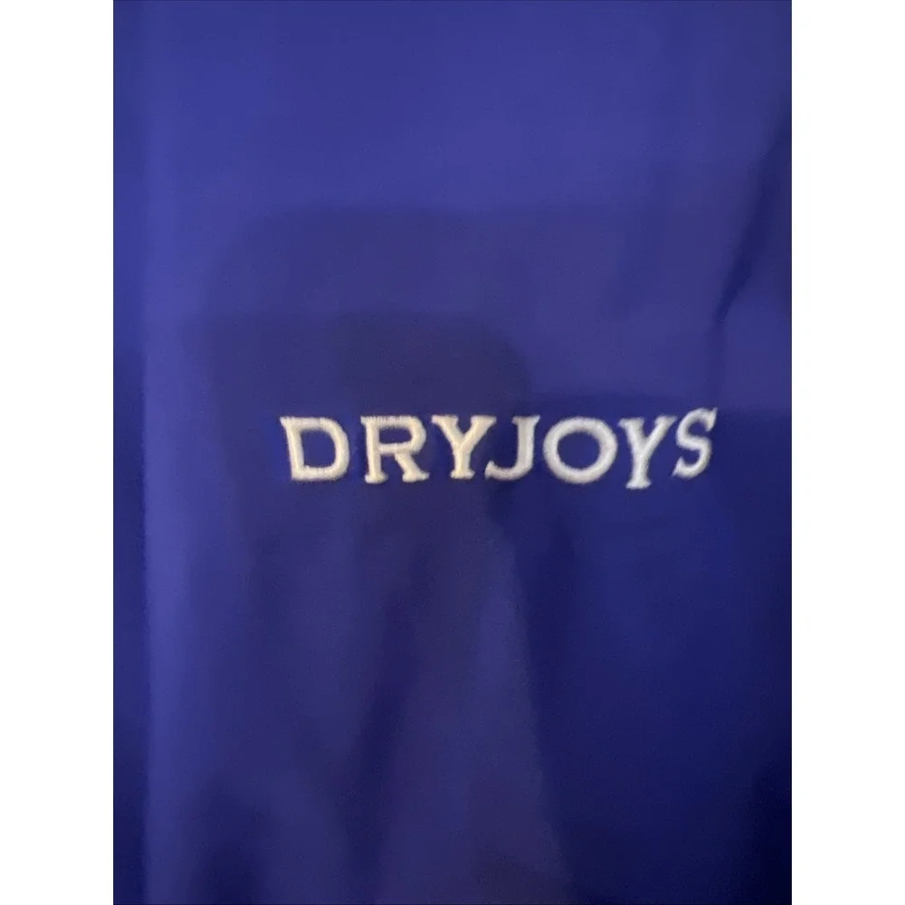 Dryjoys By Footjoy Pullover Jacket Saiae BLUE Rainproof short sleeve Men's LARGE